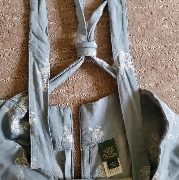 Target Wild Fable Romper Overalls blue floral - Picture 5 of 7